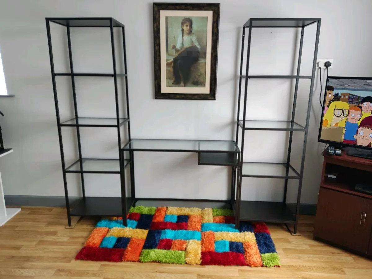 VITTSJÖ 2 shelving units+ laptop table