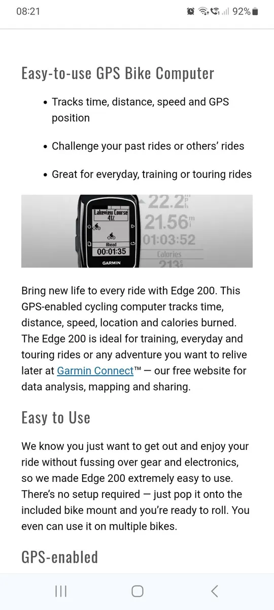 Garmin edge 200 with mount - Image 3