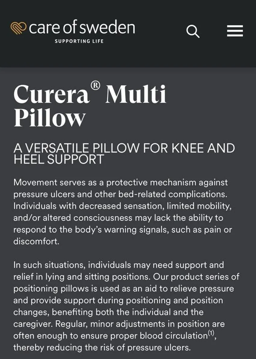 Curera Multi Pillow - A Versatile Pillow for Knee and Heel Support - Image 2
