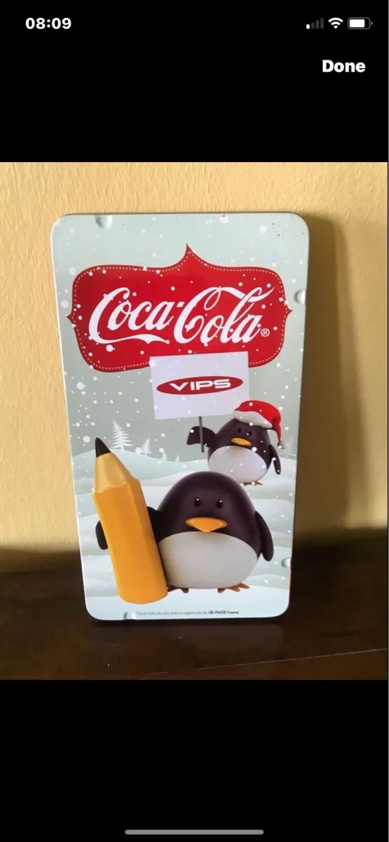 Coca Cola colouring Pencils in Metal Box - Image 1