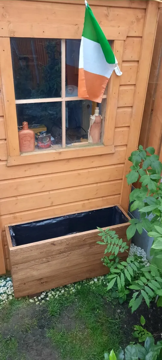 Small Outdoor Wooden Planters - Image 3