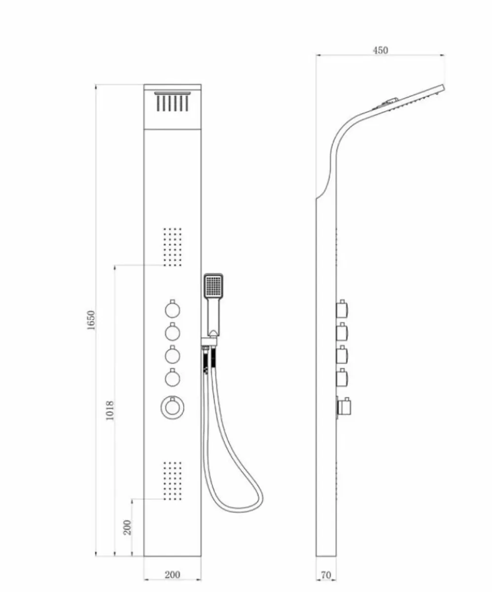 Premium Quality Shower Tower (Black) - WAS €1099! - Image 2