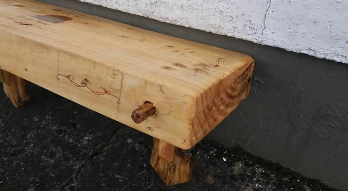 Rustic style floating storage / display shelf - Image 4