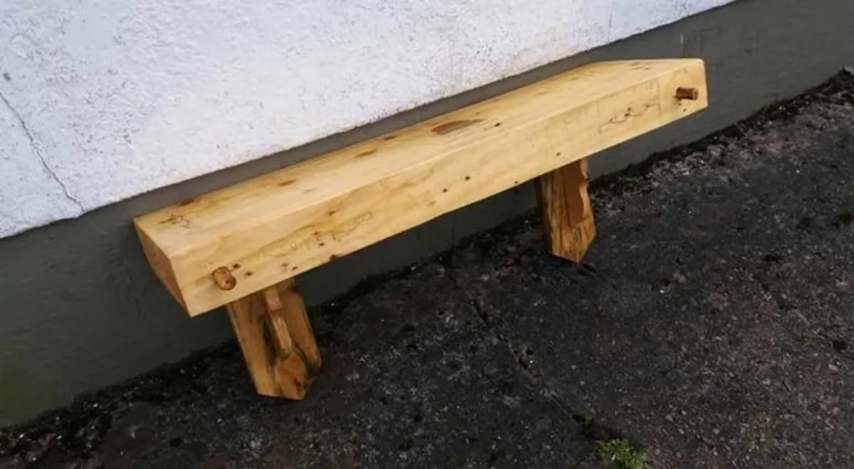 Rustic style floating storage / display shelf - Image 1