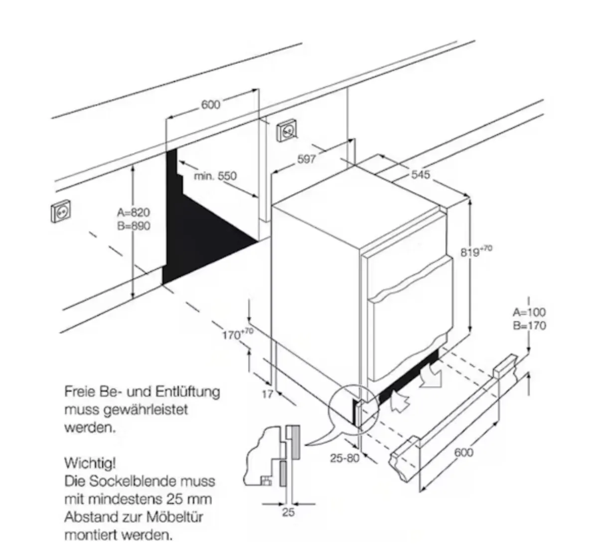 Electrolux Integrated Under Counter Fridge - Image 2