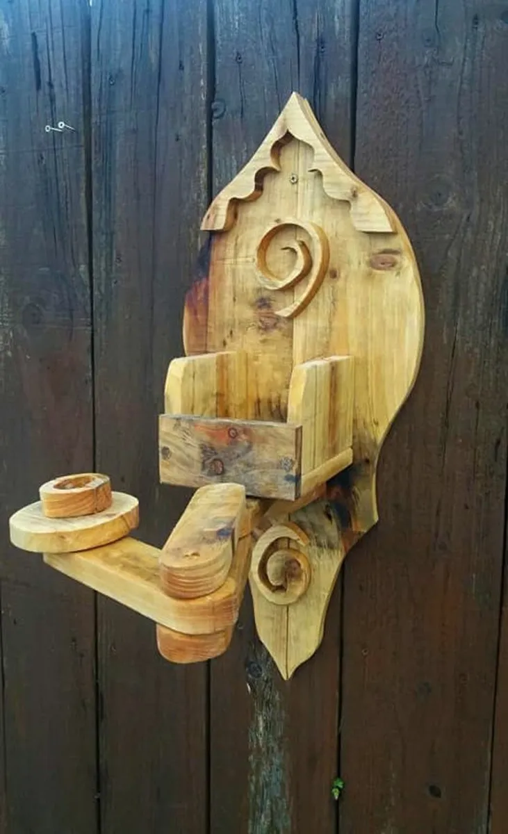 Rustic ole country style candle holder / cubby box - Image 2