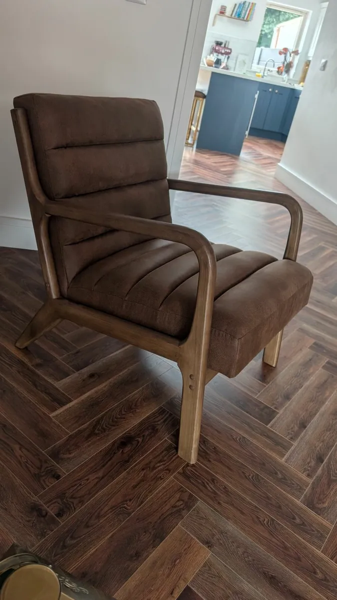 Soft touch faux leather armchair - Image 1