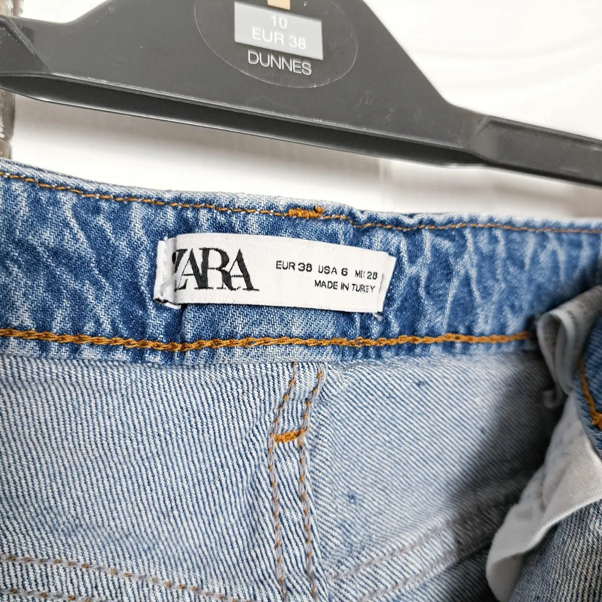 Zara Blue High Waist Straight Leg Jeans 10UK/38EU - Image 3