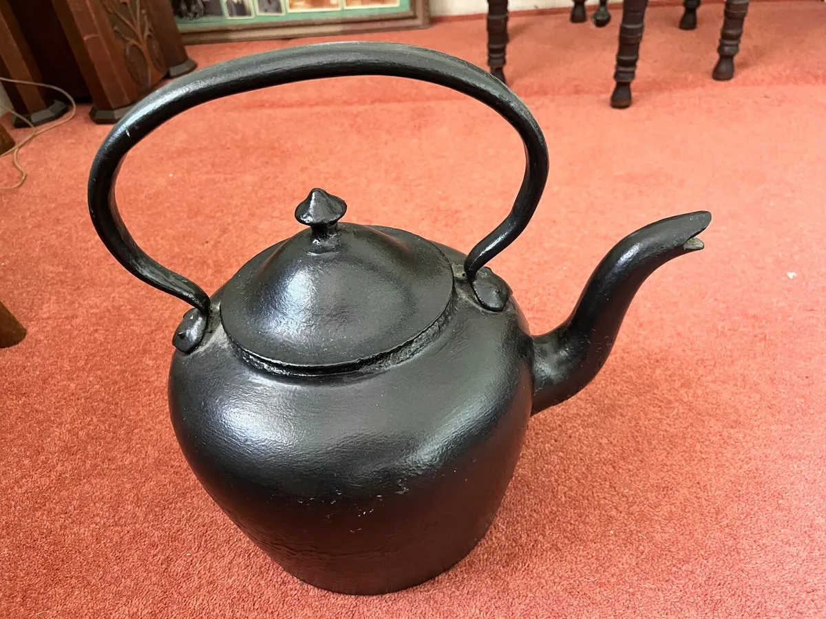 Antique cast iron kettle