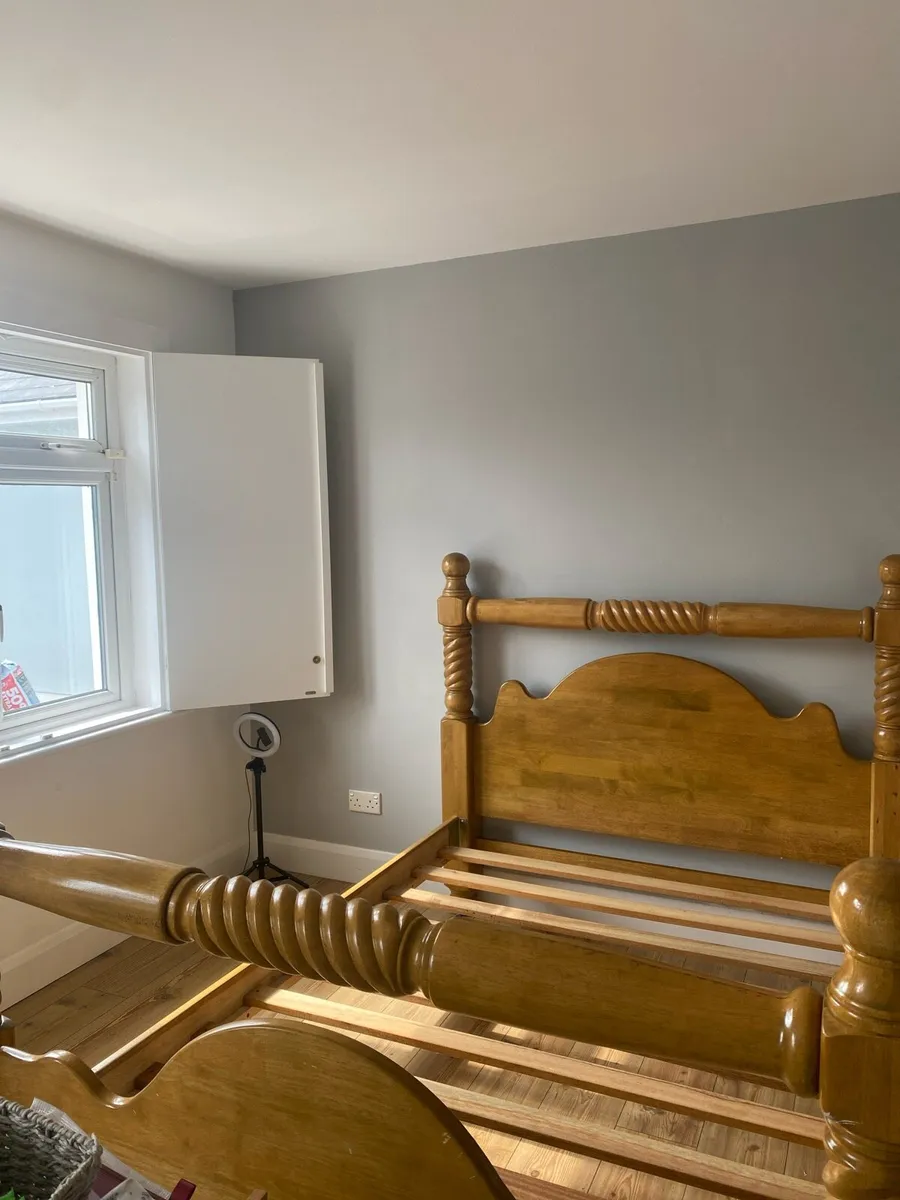 Solid wood double bed-sturdy and stylish - Image 1