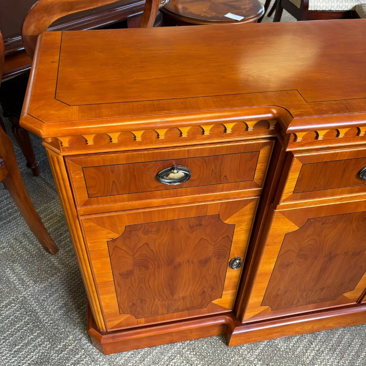Fabulous yew four door breakfront sideboard. Three - Image 3