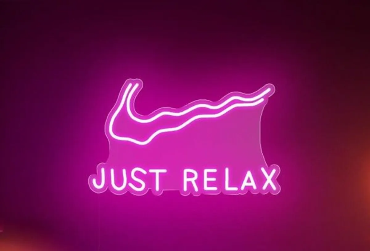 Neon  "just relax" light