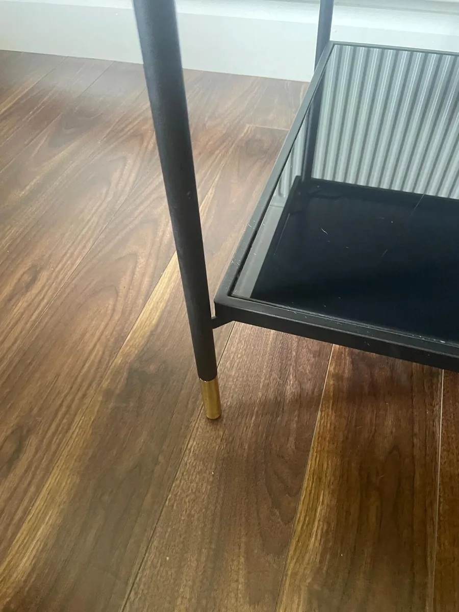 IKEA black glass coffee table - Image 3