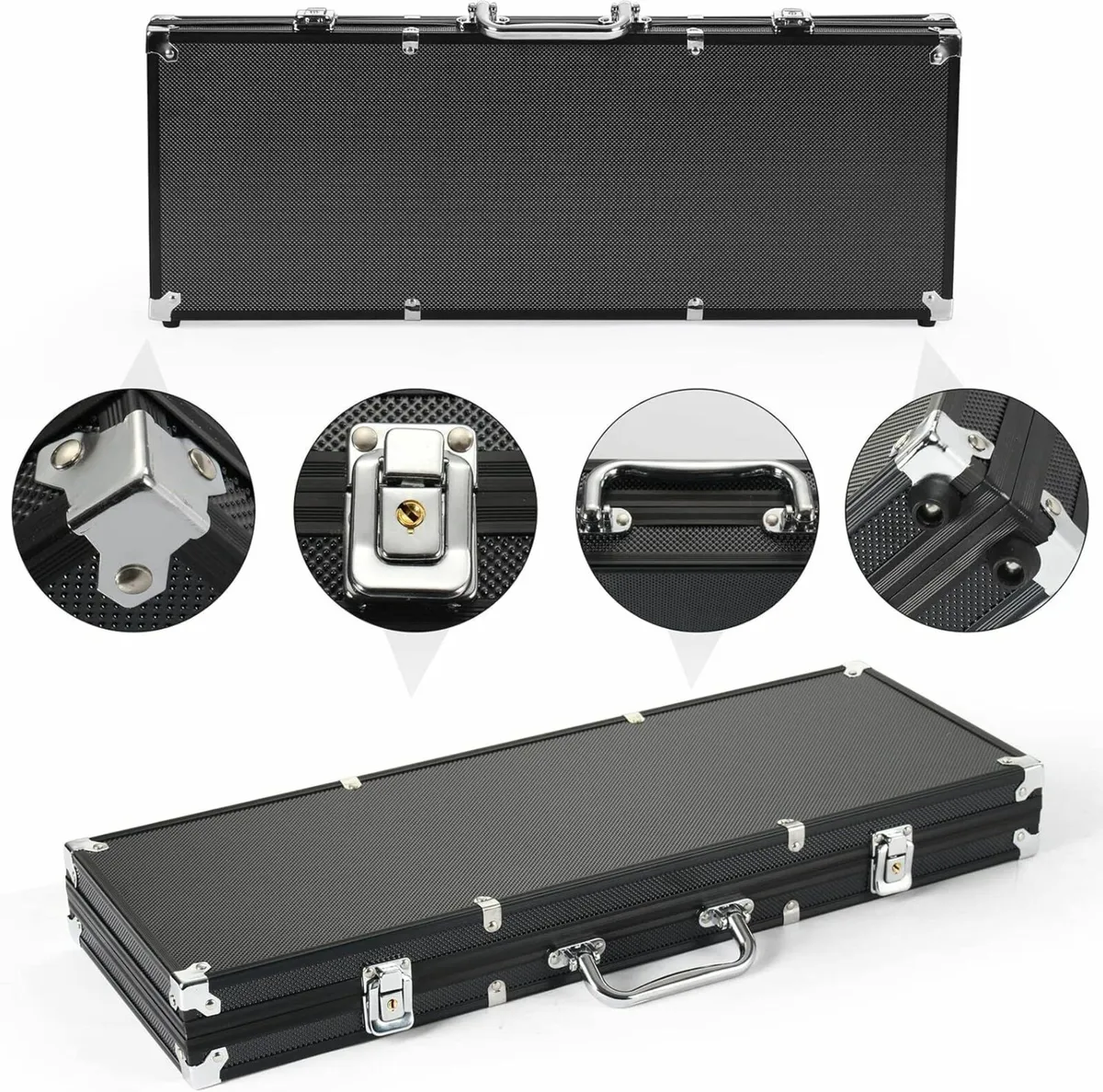 Texas Holdem Poker Chips Set with Aluminum Case - Image 3