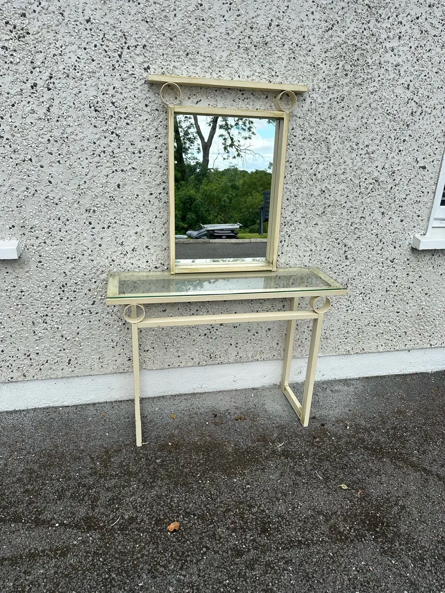 Al frank table and mirror - Image 1