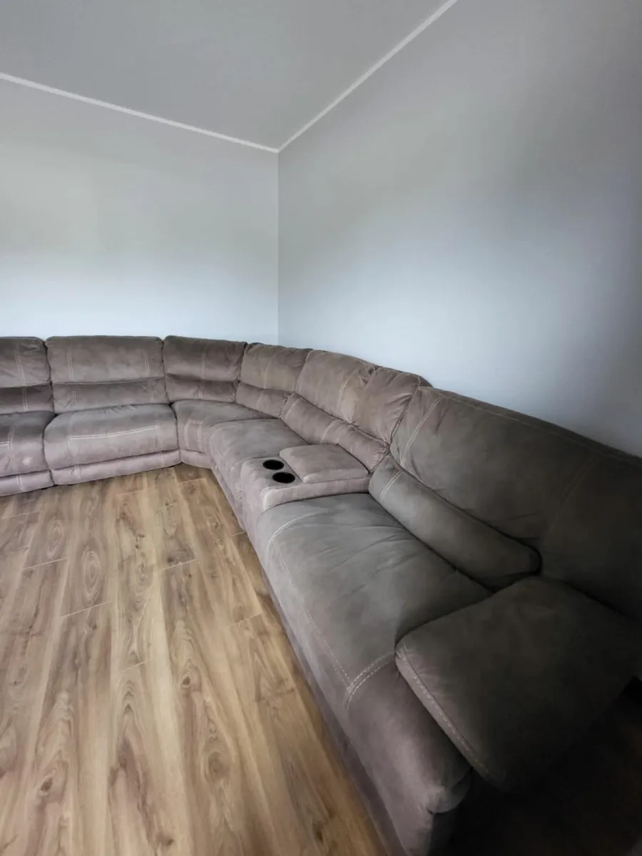 Large Fabric Reclining Corner Sofa - Image 2