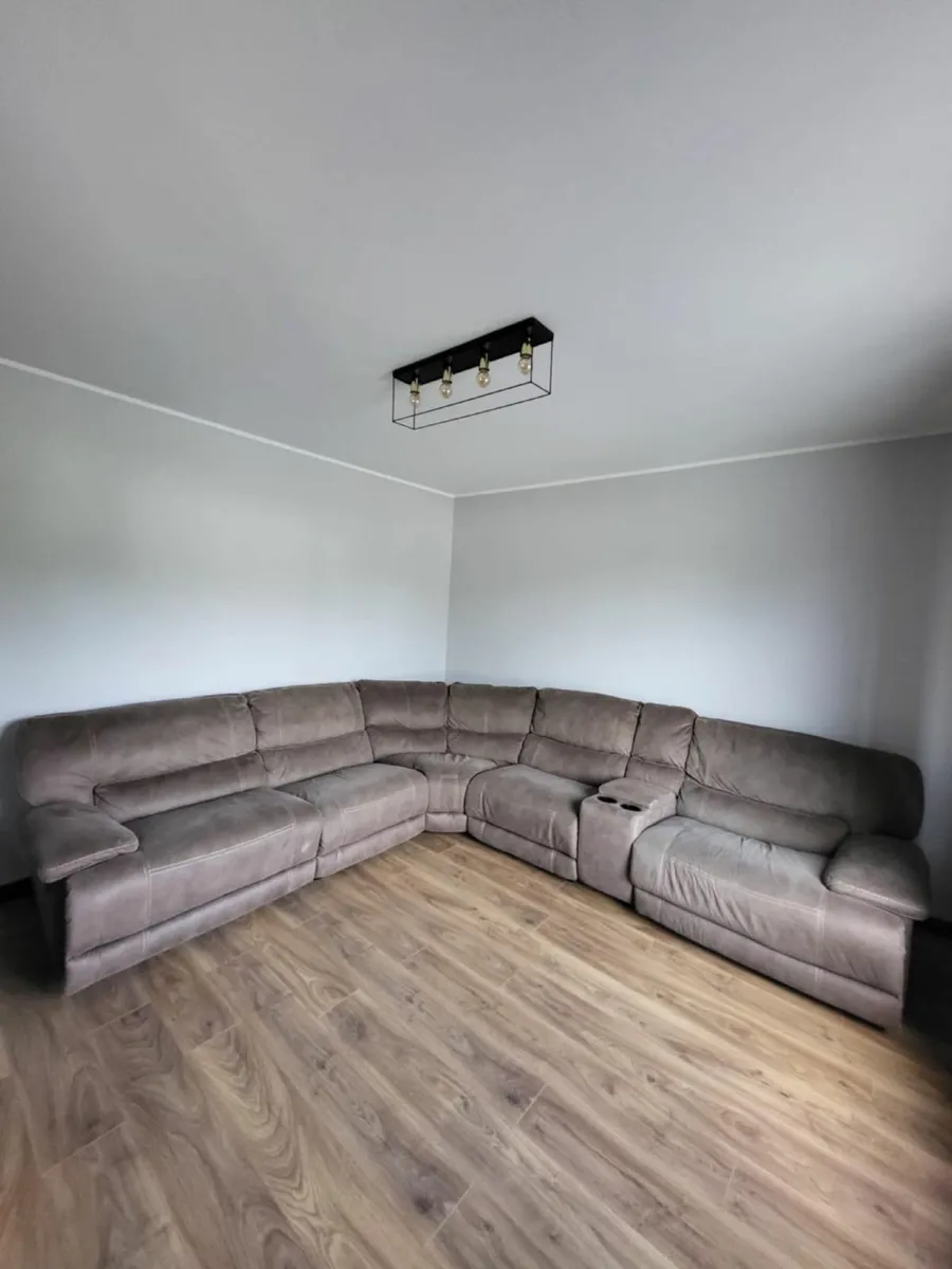 Large Fabric Reclining Corner Sofa - Image 1