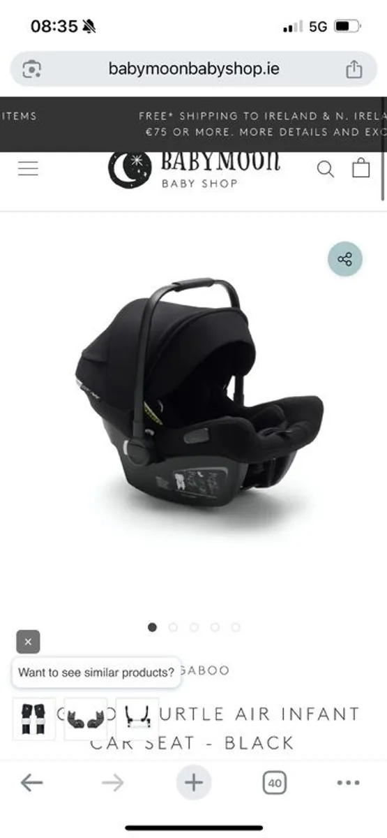 car seat bugaboo turtle air with base - Image 2