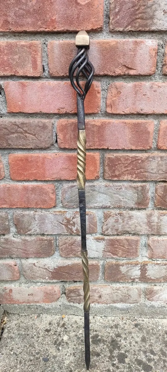 Hand forged fire poker - Image 3