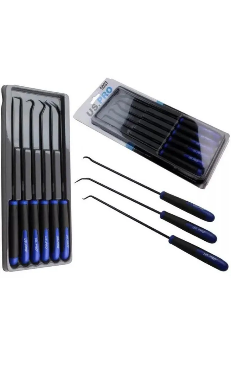 US.PRO 6PC EXTRA LONG PICK AND HOOK SET