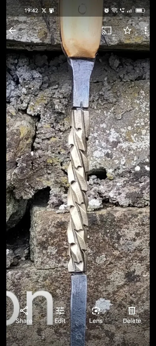Hand forged fire poker - Image 2