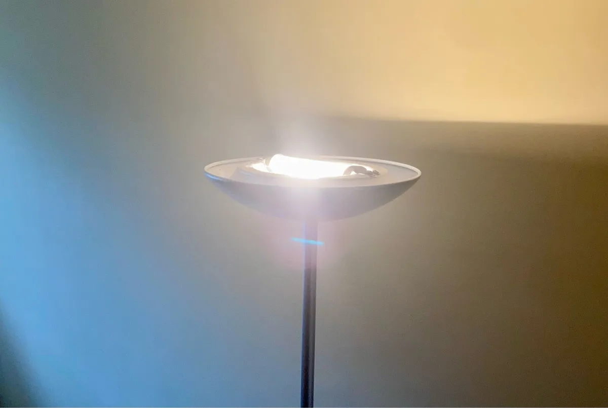 Tall Silver Modern Floor Lamp - Image 2