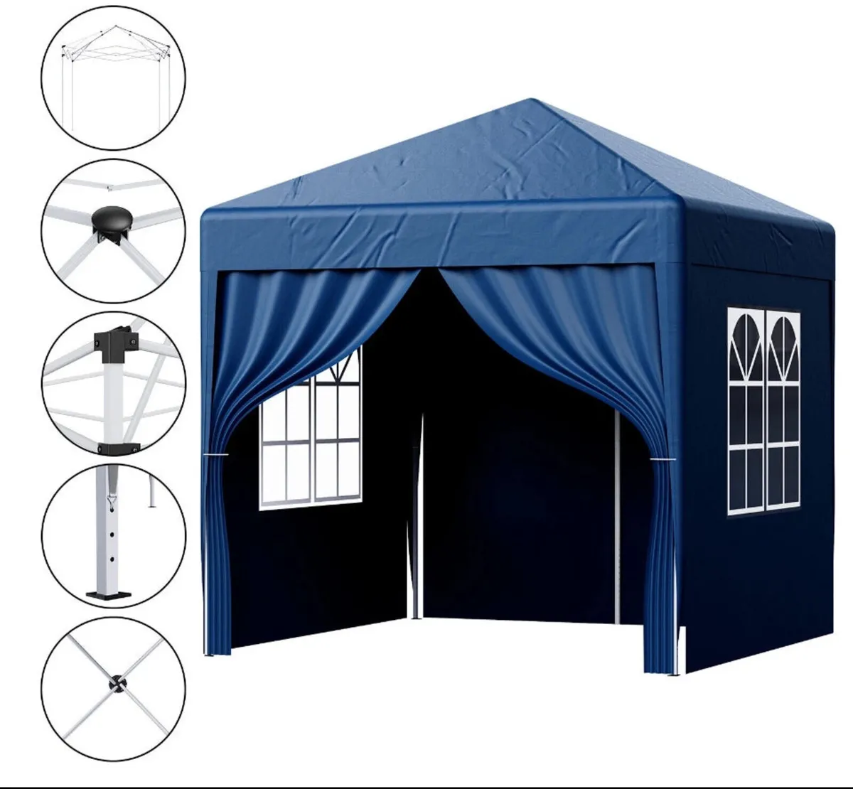 NEW 2x2m Metre Pop Up Marquee Gazebo with 4 Sides - Image 1