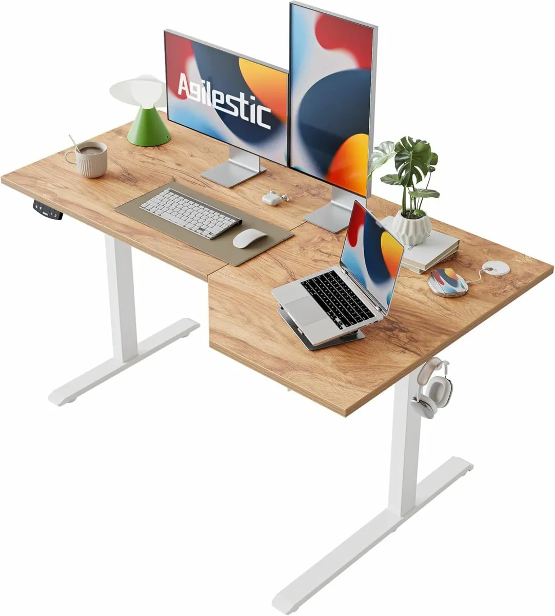 L-Shaped Electric Standing Desk, 140cm - Image 1