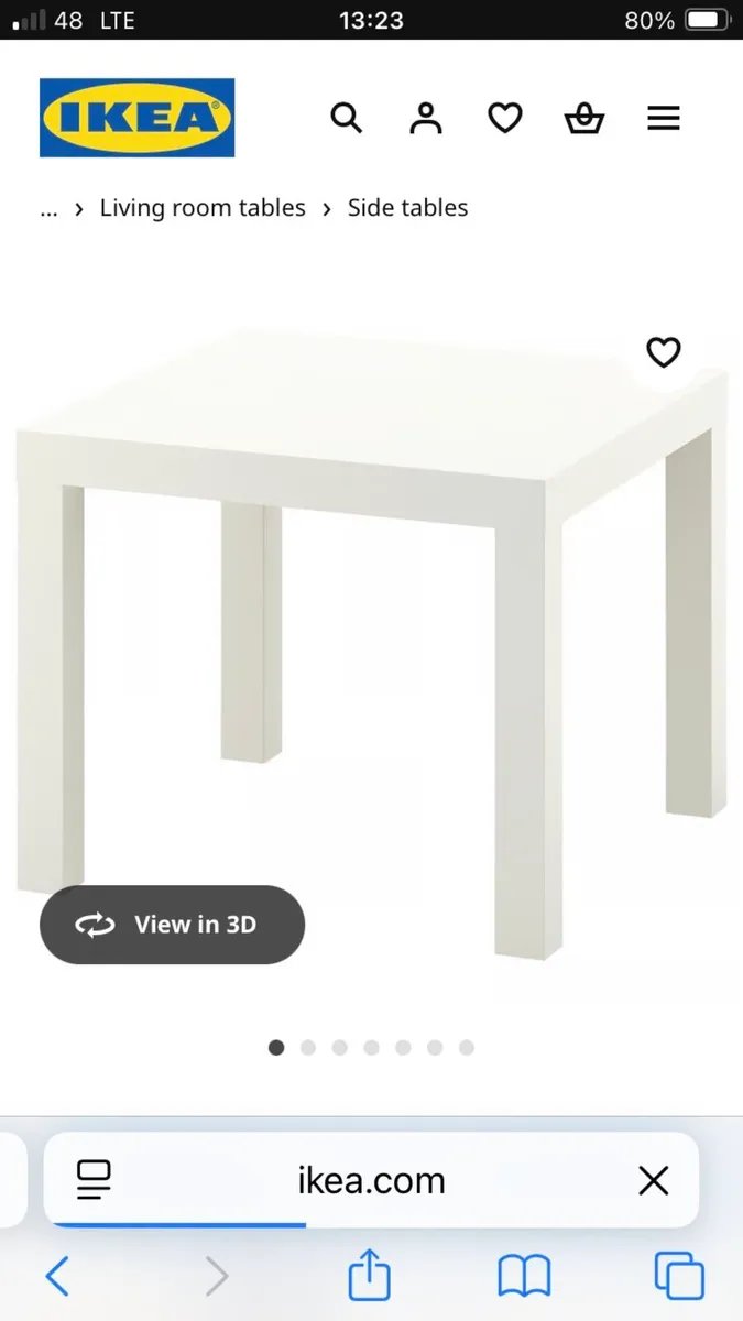 Ikea Lack White Cream Side Table - Image 1