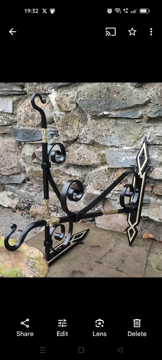 Hand forged hanging baskets - Image 1