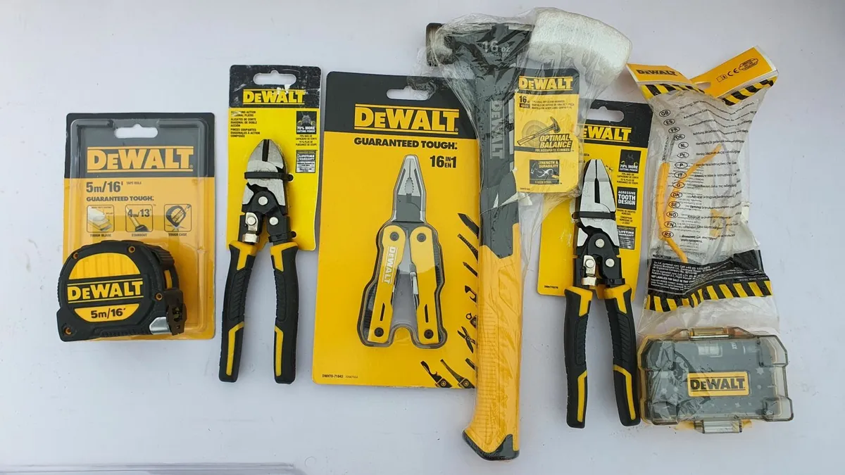 Selection of Dewalt hand tools and bits - Image 2