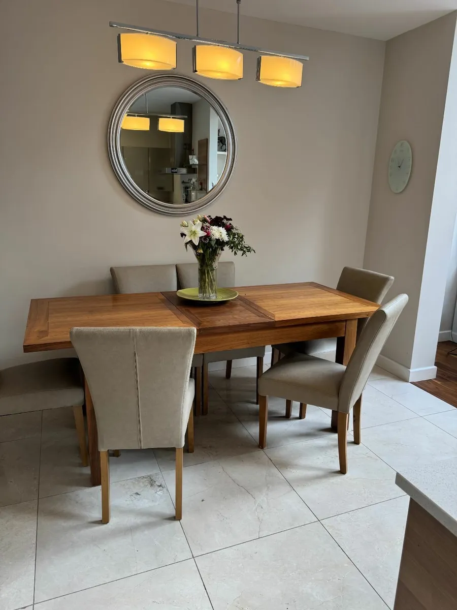 Extendable Dining Table and 4 Chairs - Image 2