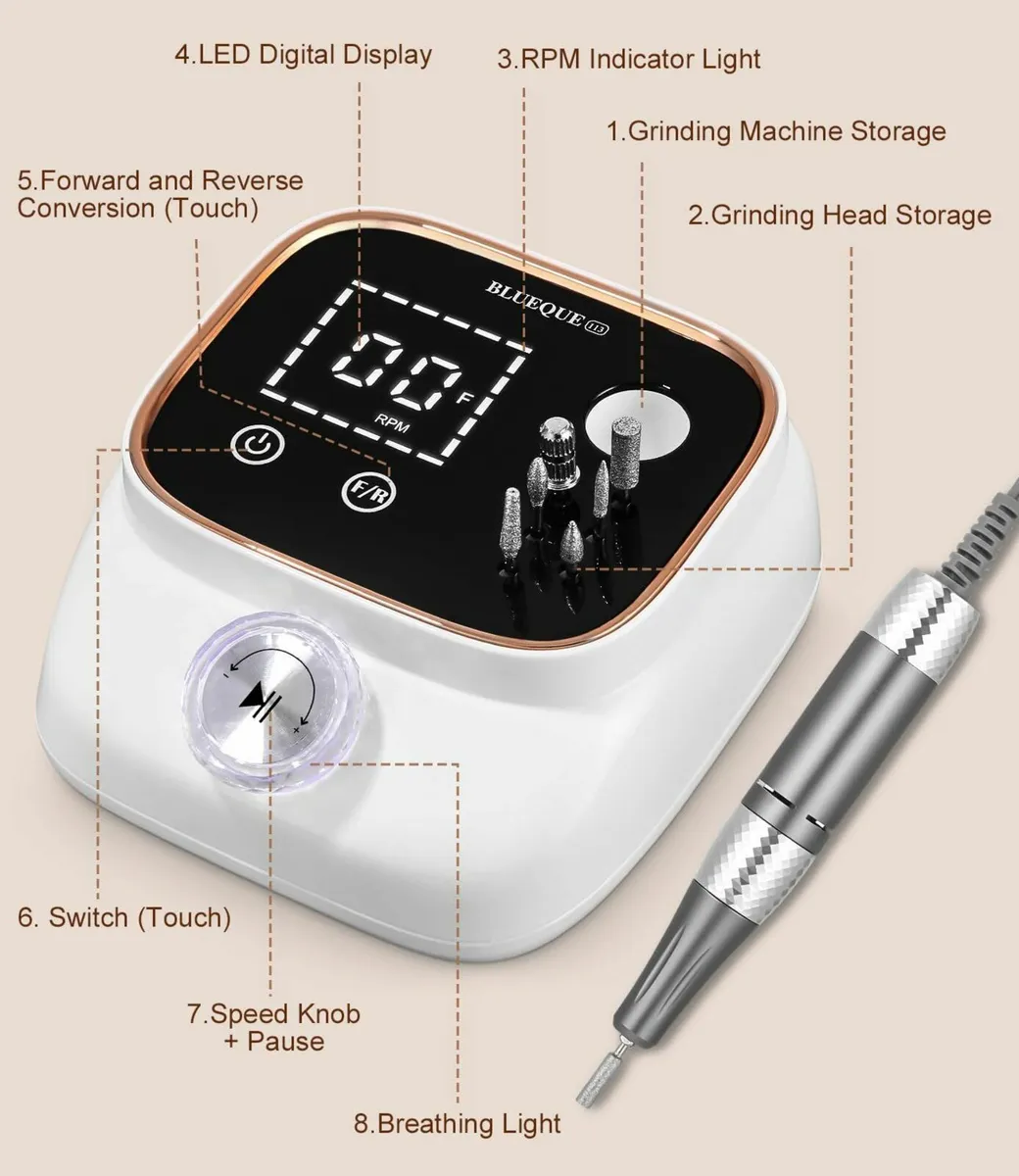 45000 RPM Touch Screen Nail Drill - Image 4