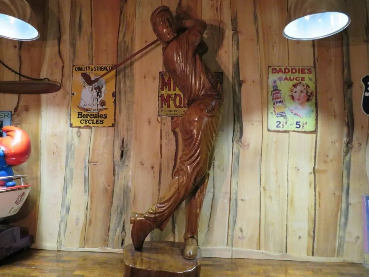 Larger Than Life Teak Golfer (8'3" Tall) - Image 4