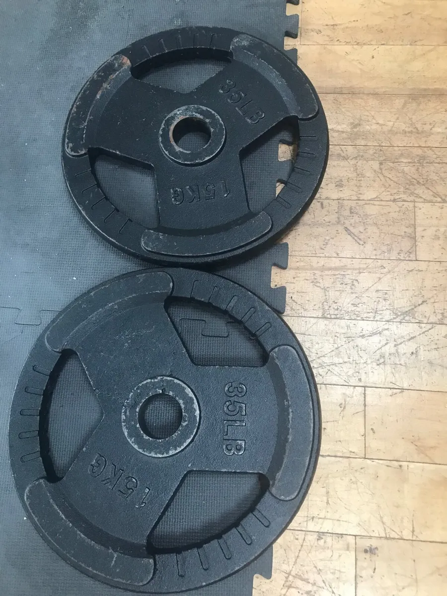 2 x 15kg Weight Plates - Image 2