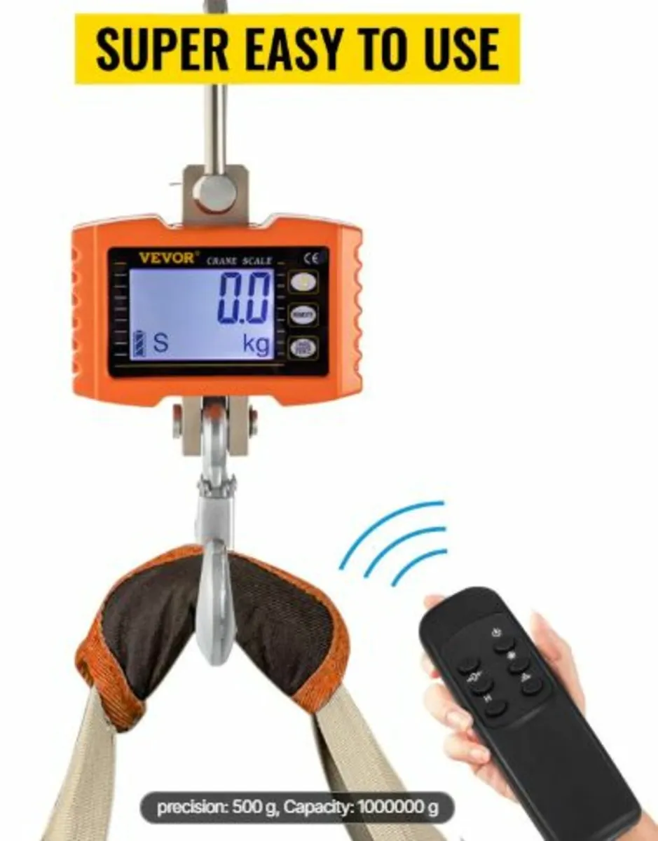 1000kg 2200lbs Digital Crane Scale Heavy Duty - Image 4