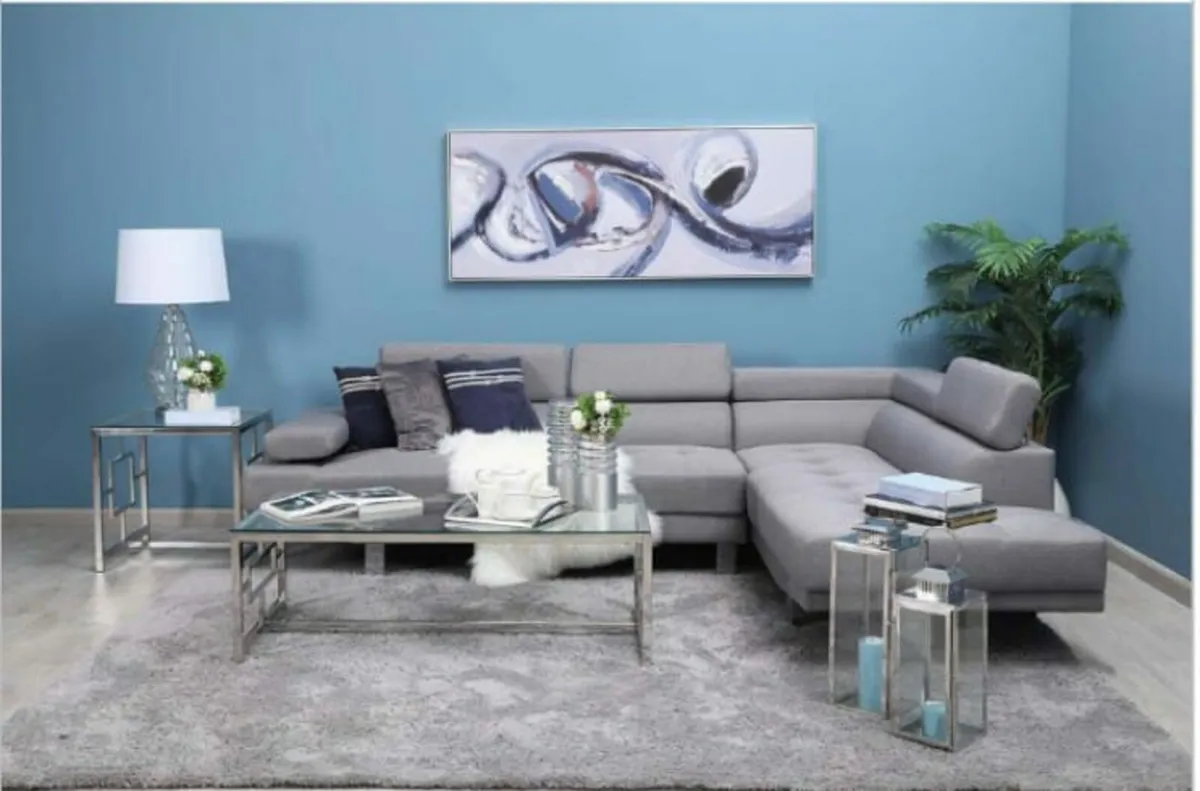 L-Shape Corner Sofa – Available in Black & Grey - Image 2