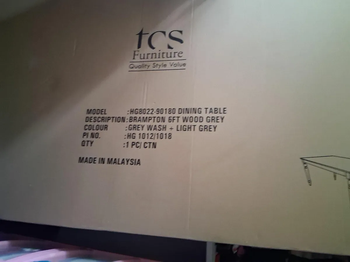 Brand new still in the box 6ft dining table - Image 1
