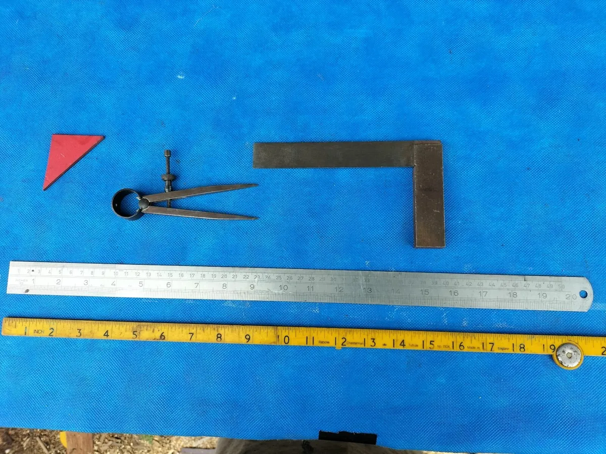 Metal Rule, Square & Dividers - Image 4