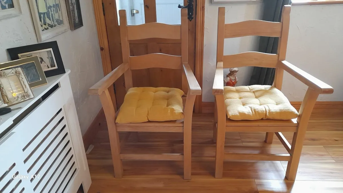 Vintage handmade carver chairs - Image 1