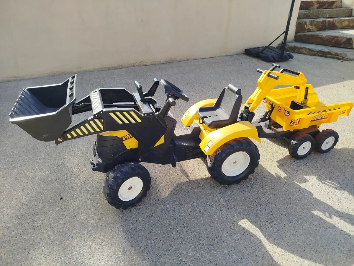 Falk Ride on Tractor & Dump Trailer - Image 1