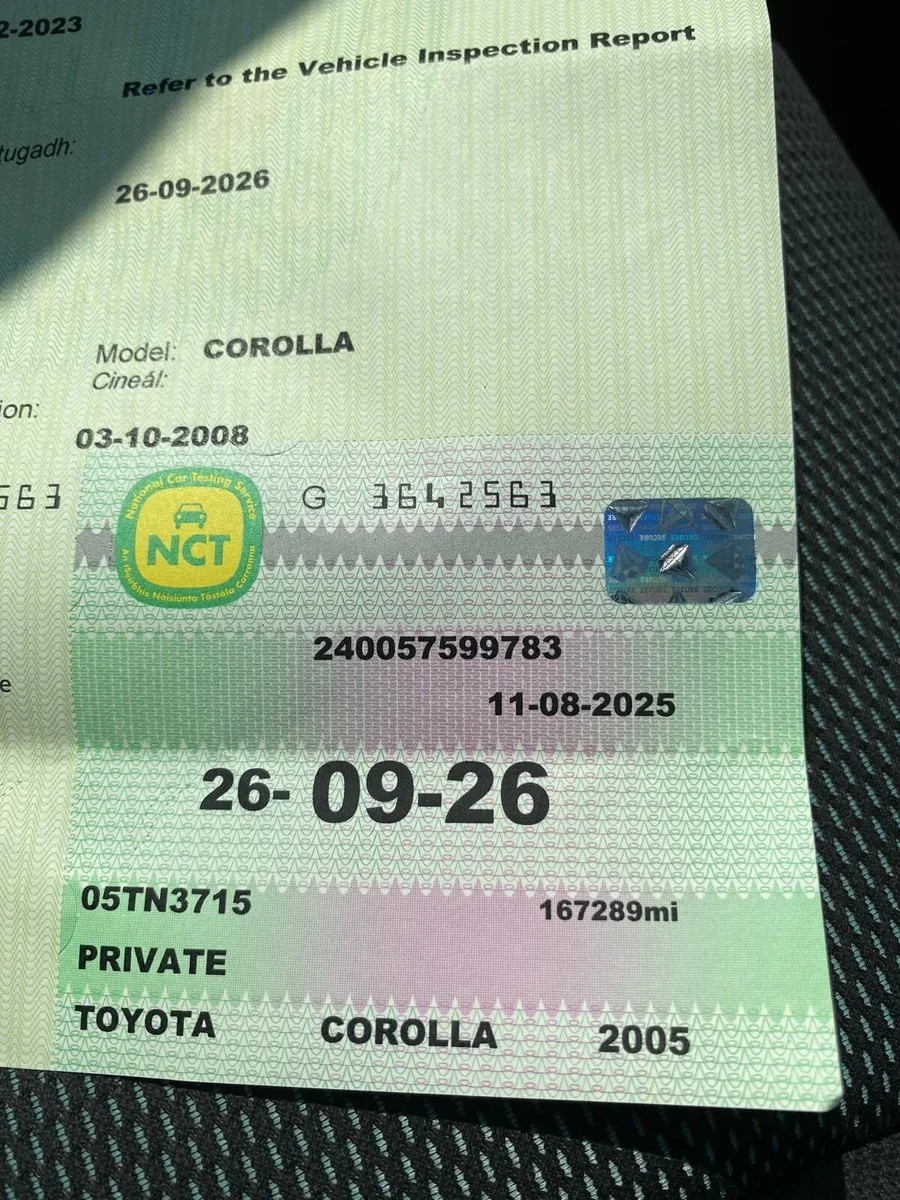 Corolla 7 seater New Nct 09/26 - Image 2
