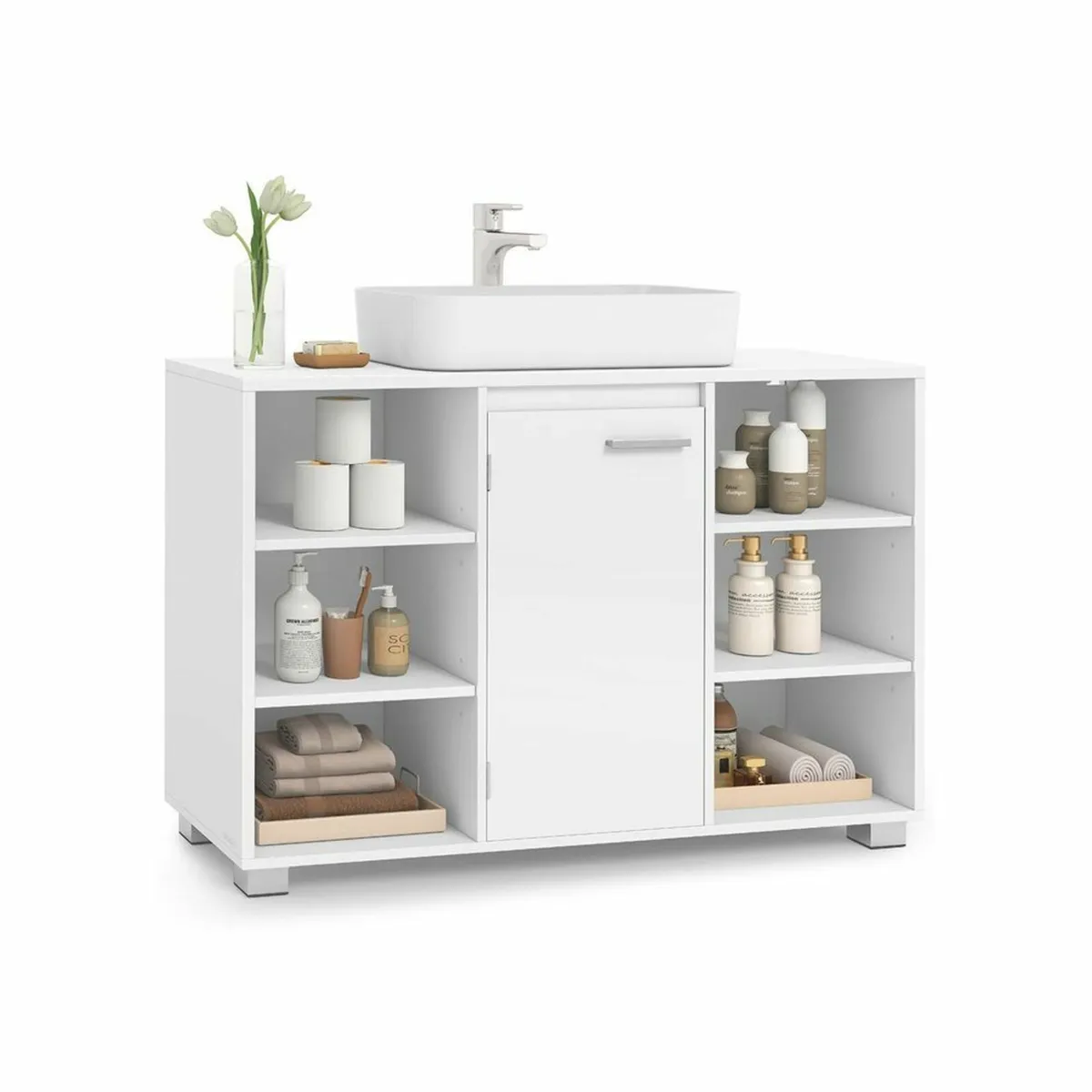 Washbasin Cabinet with Adjustable Shelves – Dove G - Image 4
