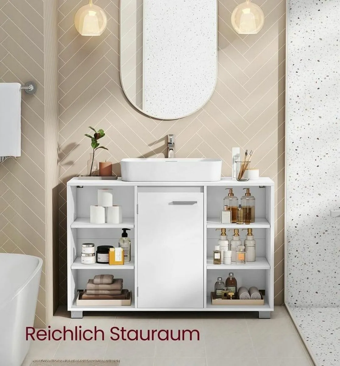 Bathroom Cabinet with Adjustable Shelves - Image 2