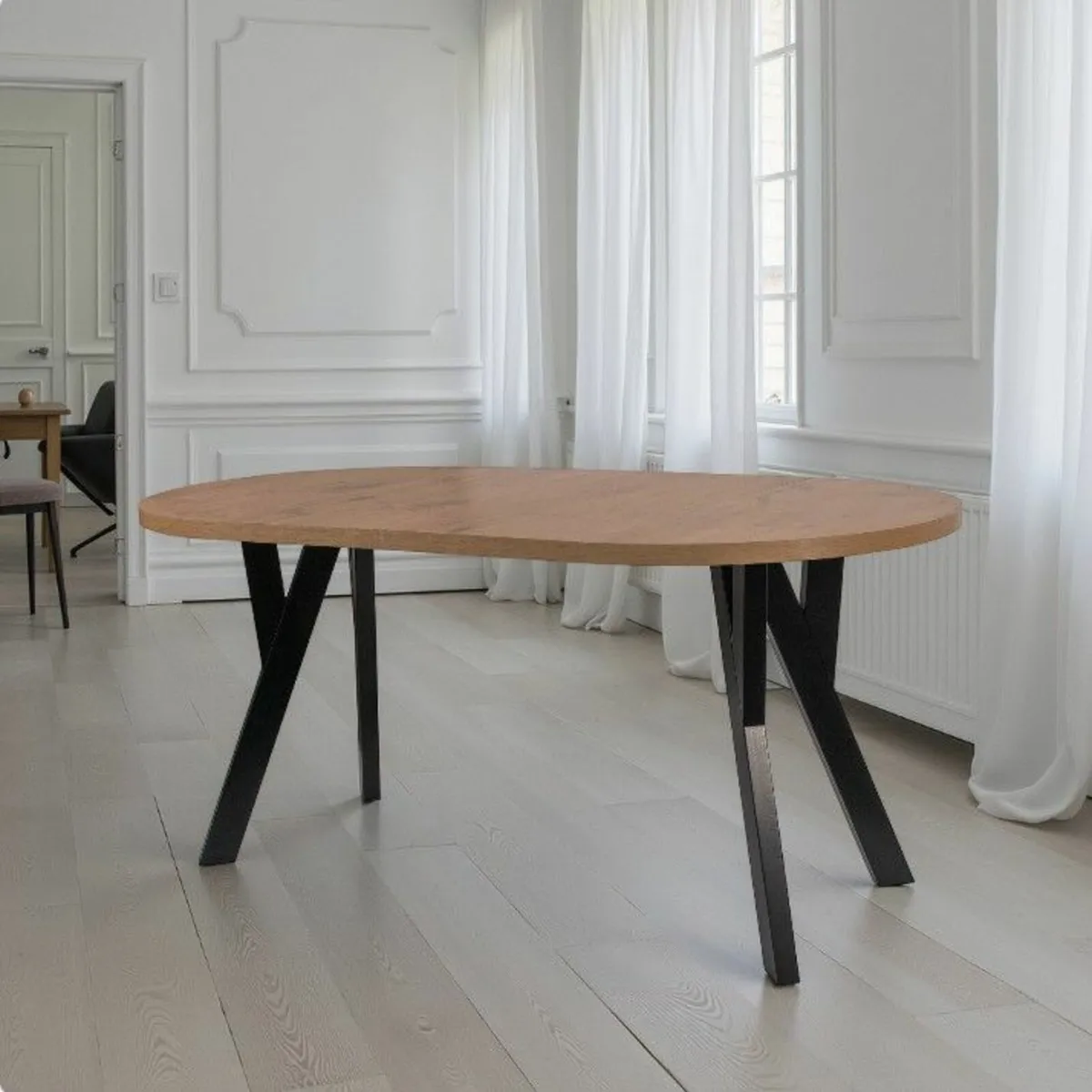 Urban Loft Round Extendable Dining Table - Image 1