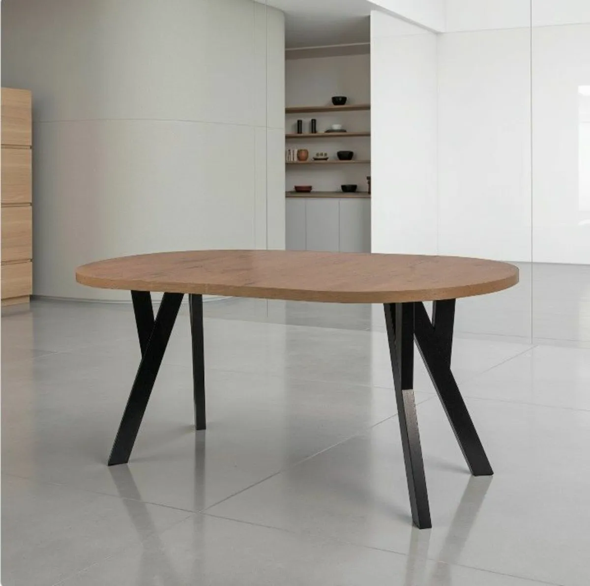 Urban Loft Round Extendable Dining Table - Image 3