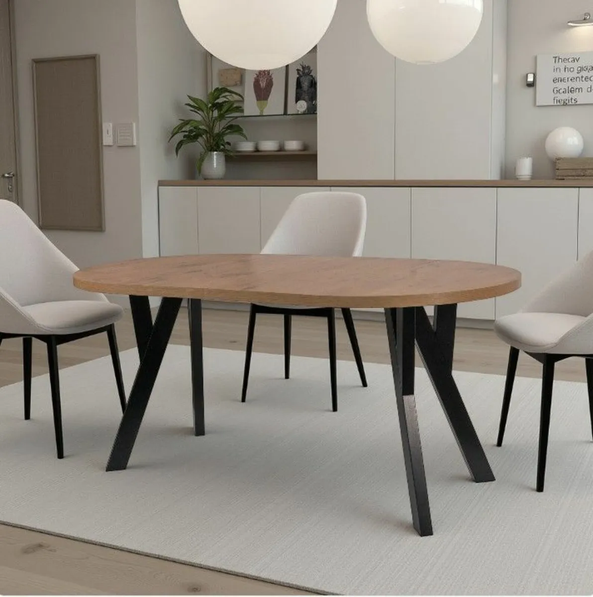 Urban Loft Round Extendable Dining Table - Image 4