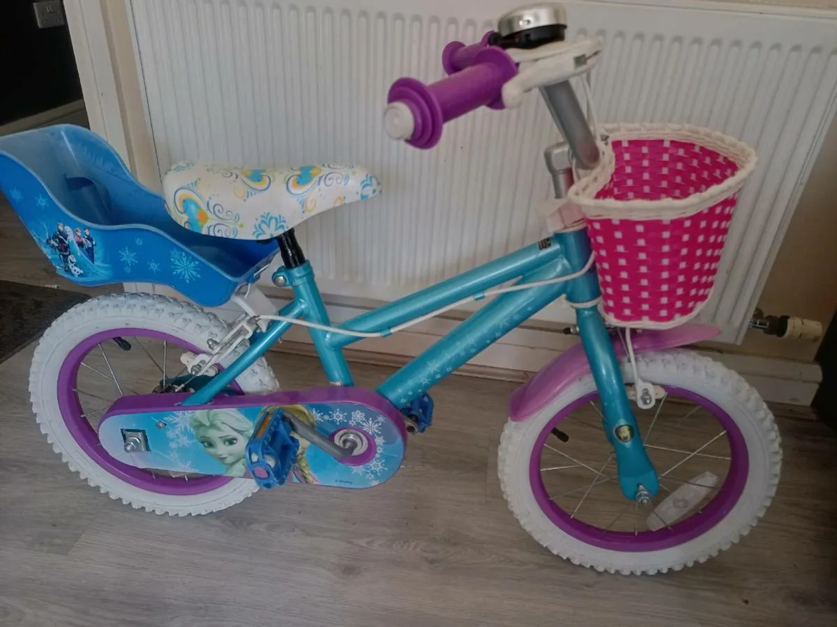 Kids frozen bike size 14 inch wheels. - Image 1
