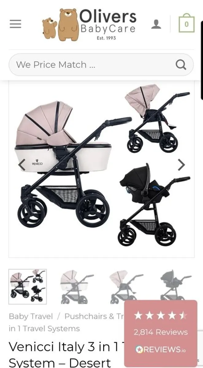 Venicci Italy 3 in 1 pram - Image 2