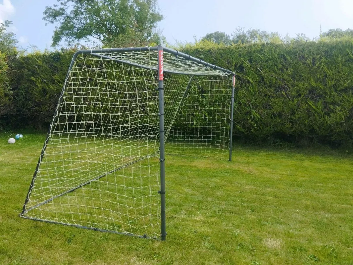 13ft x 6ft Soccer metal netted goals - Image 2